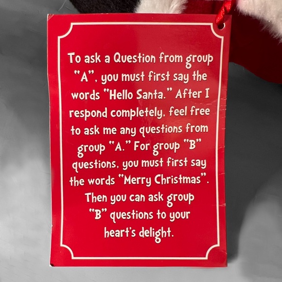 Interactive Talking Plush Santa - Picture 12 of 14